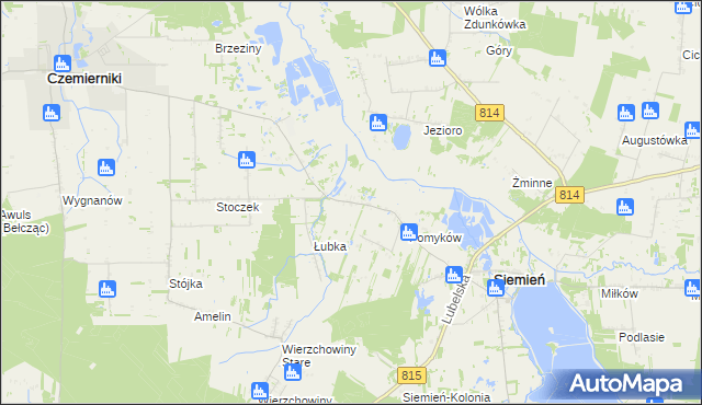 mapa Wólka Siemieńska, Wólka Siemieńska na mapie Targeo