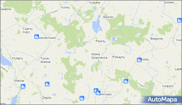 mapa Wólka Szlachecka, Wólka Szlachecka na mapie Targeo