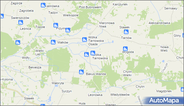 mapa Wólka Tarnowska gmina Wierzbica, Wólka Tarnowska gmina Wierzbica na mapie Targeo