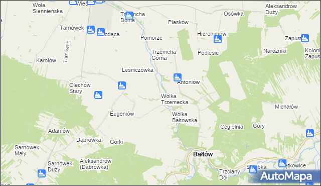 mapa Wólka Trzemecka, Wólka Trzemecka na mapie Targeo