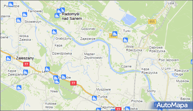 mapa Wólka Turebska, Wólka Turebska na mapie Targeo