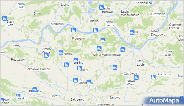 mapa Wólka-Wojciechówek, Wólka-Wojciechówek na mapie Targeo