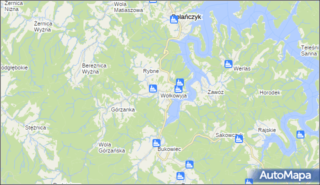 mapa Wołkowyja, Wołkowyja na mapie Targeo