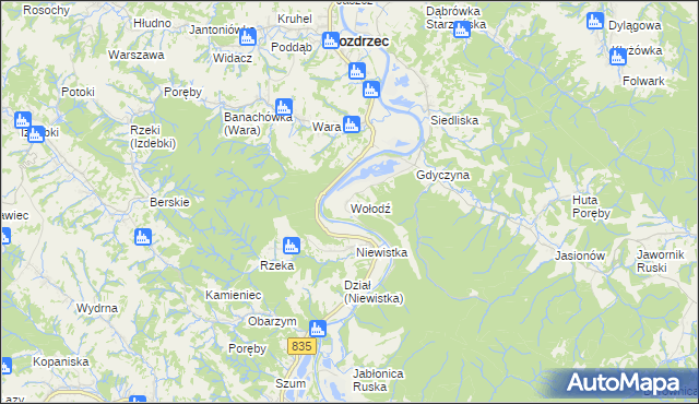 mapa Wołodź, Wołodź na mapie Targeo