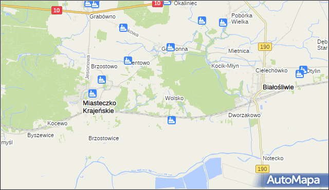 mapa Wolsko, Wolsko na mapie Targeo