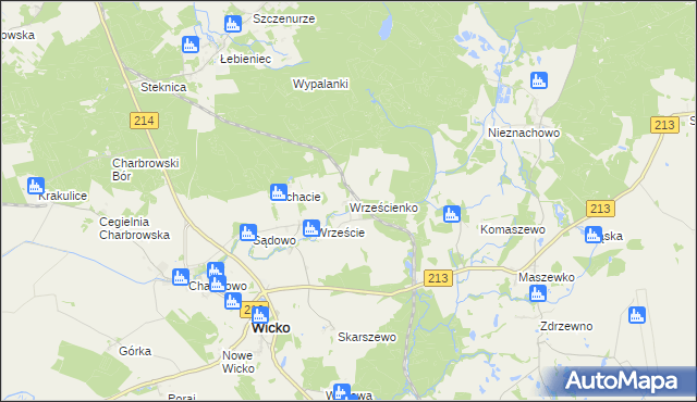 mapa Wrześcienko, Wrześcienko na mapie Targeo