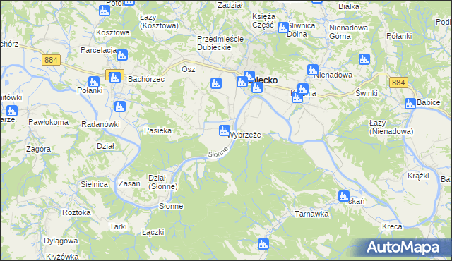 mapa Wybrzeże, Wybrzeże na mapie Targeo