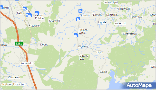 mapa Wydawy gmina Rawicz, Wydawy gmina Rawicz na mapie Targeo