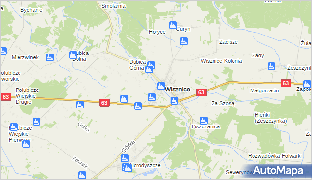 mapa Wygoda gmina Wisznice, Wygoda gmina Wisznice na mapie Targeo