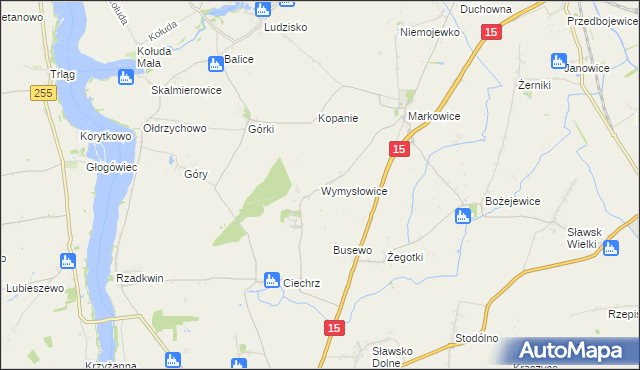 mapa Wymysłowice, Wymysłowice na mapie Targeo