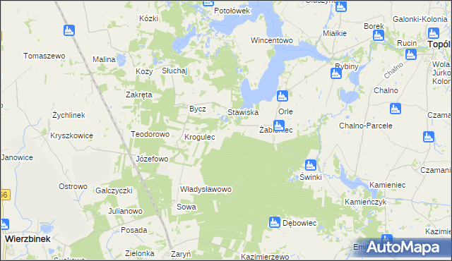 mapa Wyrobki gmina Topólka, Wyrobki gmina Topólka na mapie Targeo