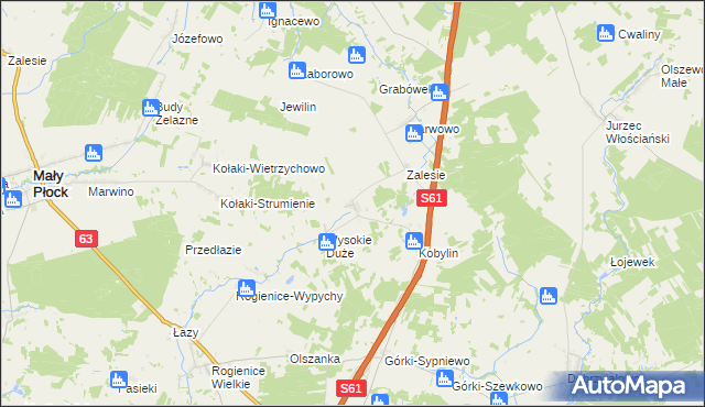 mapa Wysokie Małe, Wysokie Małe na mapie Targeo