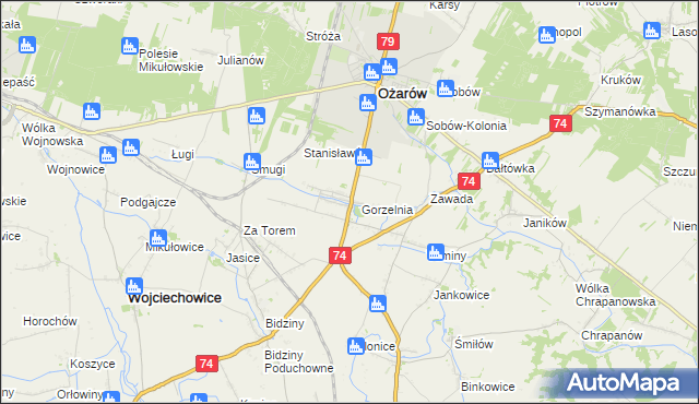 mapa Wyszmontów, Wyszmontów na mapie Targeo