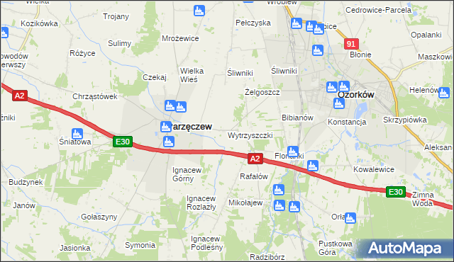 mapa Wytrzyszczki, Wytrzyszczki na mapie Targeo