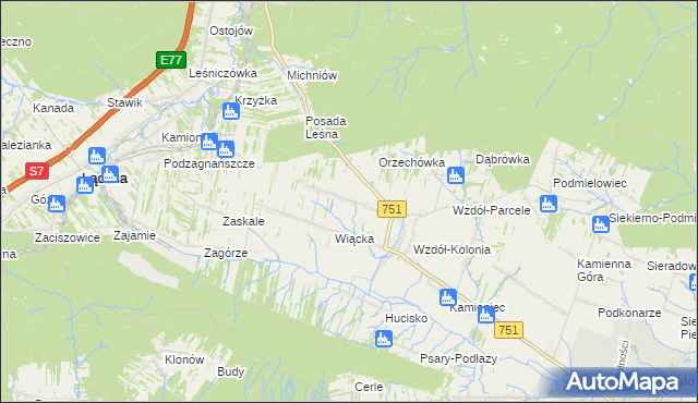 mapa Wzdół Rządowy, Wzdół Rządowy na mapie Targeo