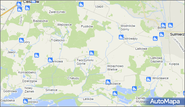 mapa Wziąchowo Małe, Wziąchowo Małe na mapie Targeo