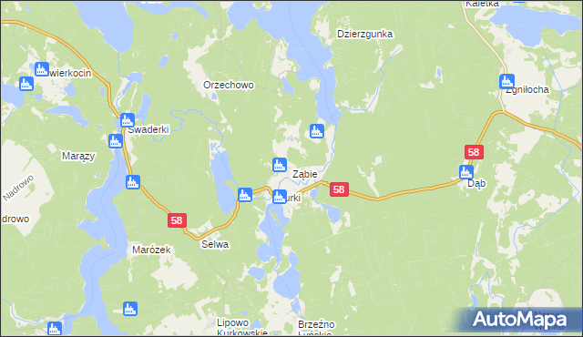 mapa Ząbie, Ząbie na mapie Targeo