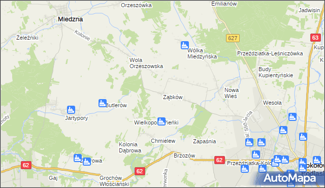 mapa Ząbków, Ząbków na mapie Targeo