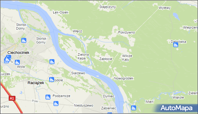 mapa Zabłocie gmina Czernikowo, Zabłocie gmina Czernikowo na mapie Targeo