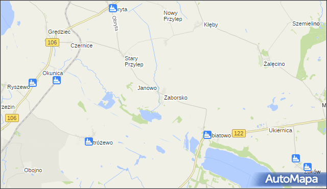 mapa Zaborsko, Zaborsko na mapie Targeo