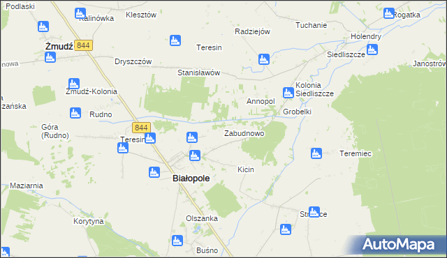 mapa Zabudnowo, Zabudnowo na mapie Targeo