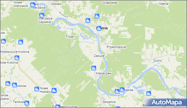 mapa Zabuże, Zabuże na mapie Targeo