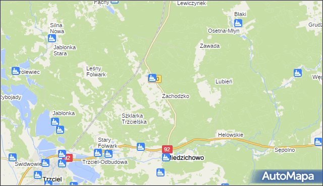 mapa Zachodzko, Zachodzko na mapie Targeo