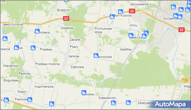 mapa Zachorzów, Zachorzów na mapie Targeo