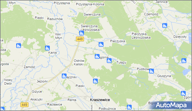 mapa Zagórna, Zagórna na mapie Targeo