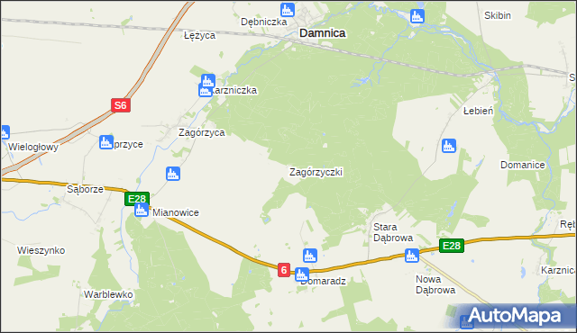 mapa Zagórzyczki, Zagórzyczki na mapie Targeo