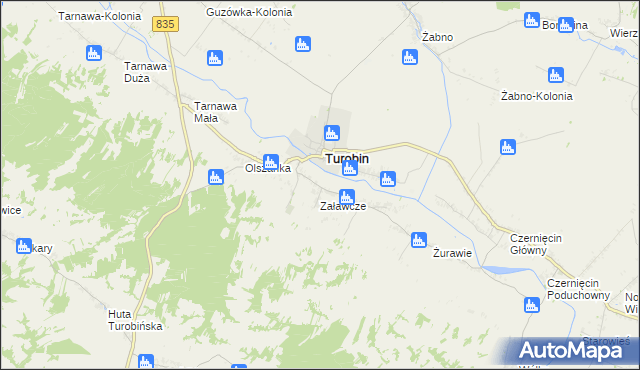 mapa Zagroble, Zagroble na mapie Targeo