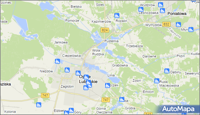 mapa Zajączków gmina Opole Lubelskie, Zajączków gmina Opole Lubelskie na mapie Targeo