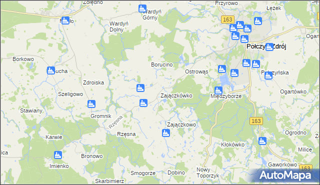 mapa Zajączkówko, Zajączkówko na mapie Targeo