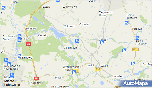 mapa Zajączkowo gmina Grodziczno, Zajączkowo gmina Grodziczno na mapie Targeo