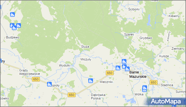 mapa Zakałcze Wielkie, Zakałcze Wielkie na mapie Targeo