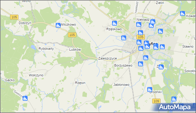 mapa Zaleszczyce, Zaleszczyce na mapie Targeo