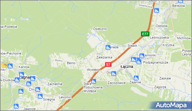 mapa Zalezianka, Zalezianka na mapie Targeo