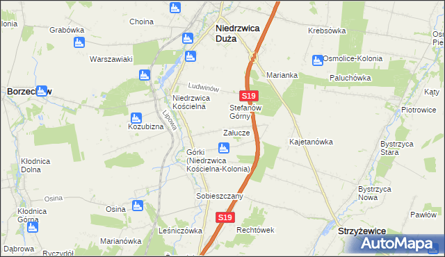 mapa Załucze, Załucze na mapie Targeo