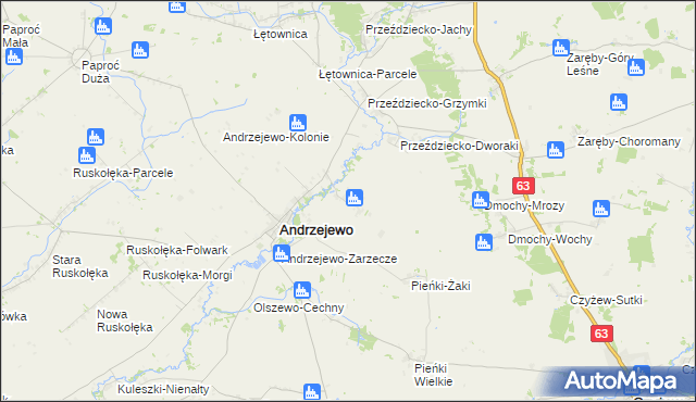 mapa Załuski-Lipniewo, Załuski-Lipniewo na mapie Targeo