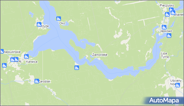 mapa Zamordeje, Zamordeje na mapie Targeo