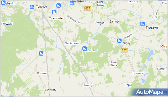 mapa Zapieczne, Zapieczne na mapie Targeo