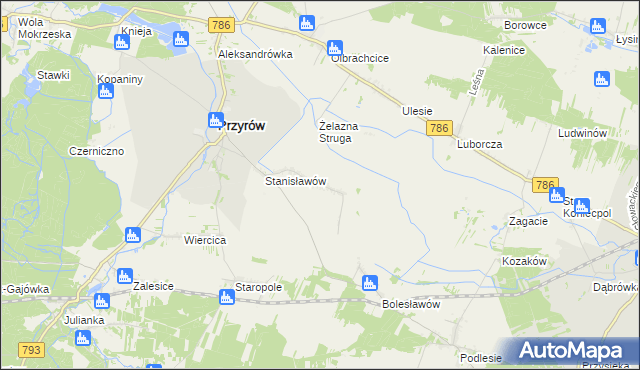 mapa Zarębice, Zarębice na mapie Targeo
