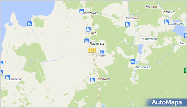 mapa Żarnowo gmina Stepnica, Żarnowo gmina Stepnica na mapie Targeo