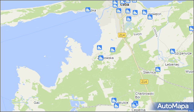 mapa Żarnowska, Żarnowska na mapie Targeo