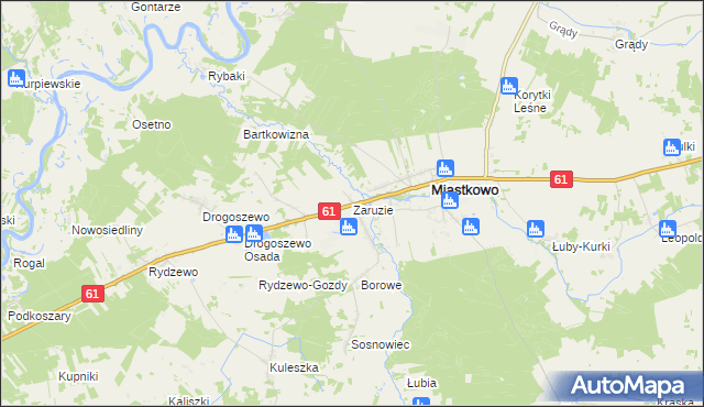 mapa Zaruzie, Zaruzie na mapie Targeo