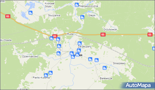 mapa Zarzeczany, Zarzeczany na mapie Targeo