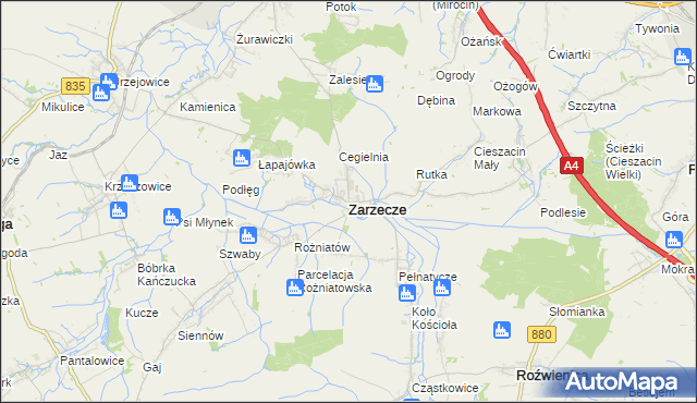 mapa Zarzecze powiat przeworski, Zarzecze powiat przeworski na mapie Targeo