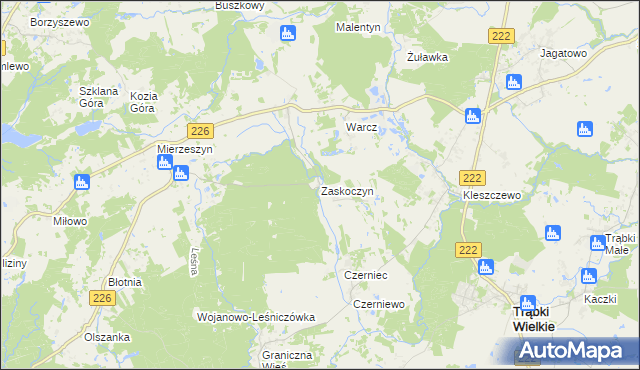 mapa Zaskoczyn, Zaskoczyn na mapie Targeo