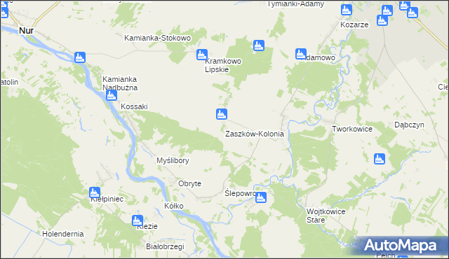 mapa Zaszków-Kolonia, Zaszków-Kolonia na mapie Targeo