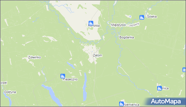 mapa Zatom, Zatom na mapie Targeo